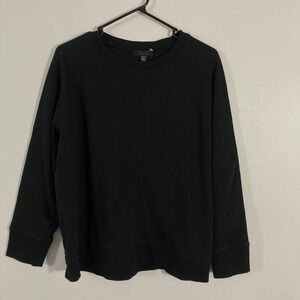 Kelly Renee Sweatshirt Womens XL Black  Raglan Crewneck‎ Fleece Pullover